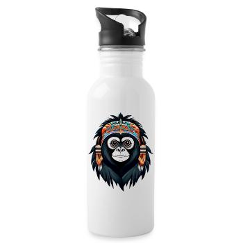 Gibbon - Trinkflasche mit integriertem Trinkhalm - Weiß - Rechts