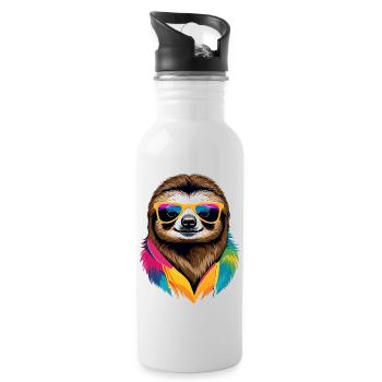 Sloth - Water bottle with straw - white - Right