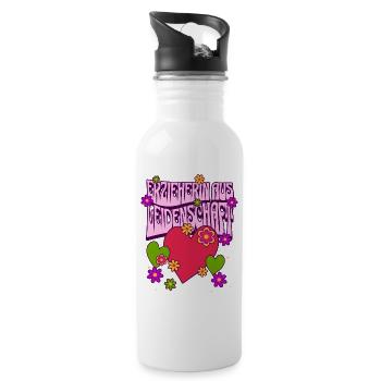 Erzieherin Kindergarten Kita Beruf Kindergärtnerin - Trinkflasche mit integriertem Trinkhalm - Weiß - Rechts