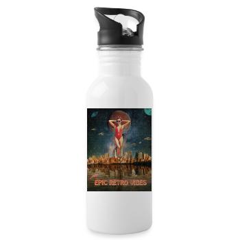 Poster Epic Retro Vibes - Trinkflasche mit integriertem Trinkhalm - Weiß - Rechts