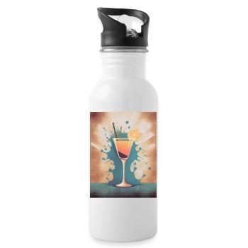 The good life Happy Hour Cocktail - Water bottle with straw - white - Right