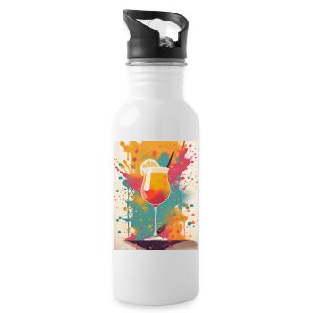The good life Happy Hour Cocktail - Water bottle with straw - white - Right