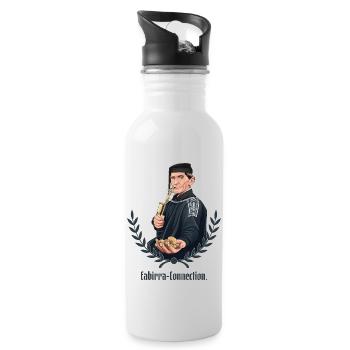 Rieser Grantler // Illustration - Trinkflasche mit integriertem Trinkhalm - Weiß - Rechts