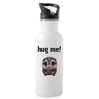 Cute little animal - Water bottle with straw - white - Right