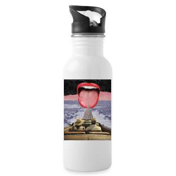 Pop Art Poster - Water bottle with straw - white - Right