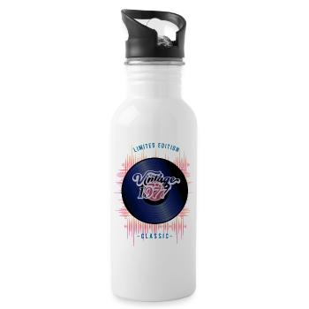 Limited Edition - Trinkflasche mit integriertem Trinkhalm - Weiß - Rechts