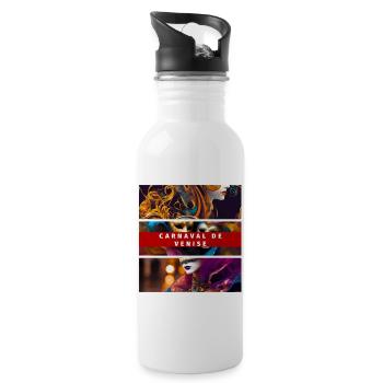 Chromatic Carnival - Water bottle with straw - white - Right