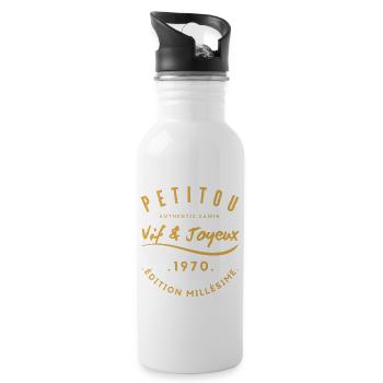"Petitou 1970" - Water bottle with straw - white - Right