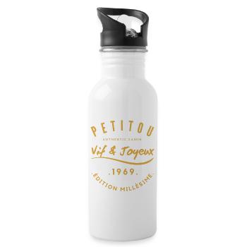 "Petitou 1969" - Water bottle with straw - white - Right