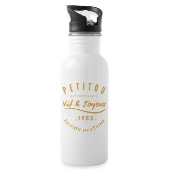 39 - Water bottle with straw - white - Right
