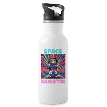 Space Hamster - Water bottle with straw - white - Right