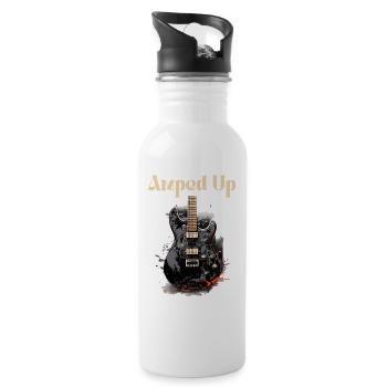 Amped Up Funny Quote Guitar Teacher - Water bottle with straw - white - Right