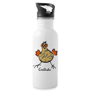 The Cool Chicken - Water bottle with straw - white - Right