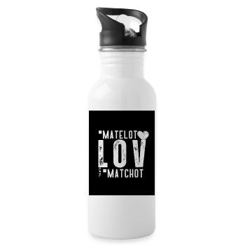 Lov - Gourde avec paille intégrée - blanc - Droite