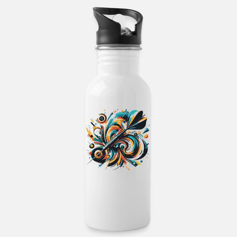 DART - Trinkflasche mit integriertem Trinkhalm - Weiß