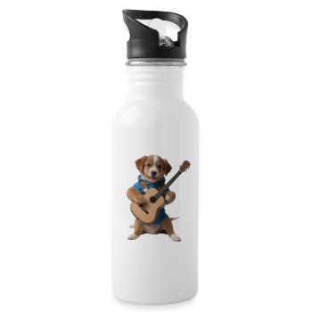Puppy Dog Gitarre - Trinkflasche mit integriertem Trinkhalm - Weiß - Rechts
