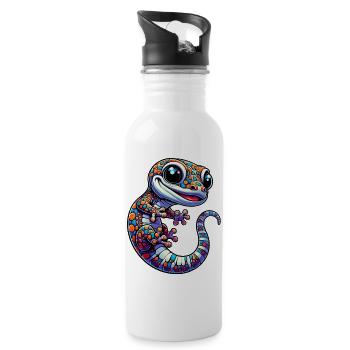 Gecko - Water bottle with straw - white - Right