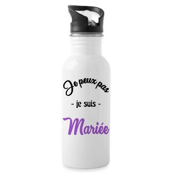 FUTURE MARIEE. EVJF. MARIEE. TEAM. TEAM MARIEE - Gourde avec paille intégrée - blanc - Droite