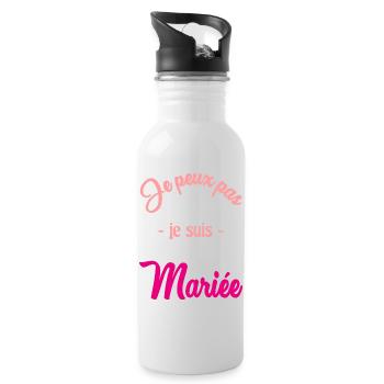 MARIEE. FUTURE MARIEE. EVJF - Gourde avec paille intégrée - blanc - Droite