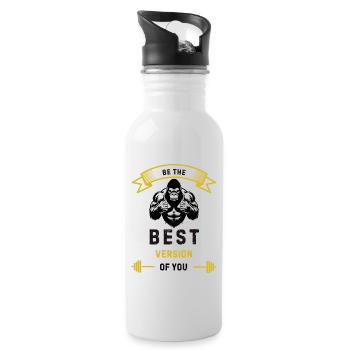 Be The Best Version Of You - Water bottle with straw - white - Right
