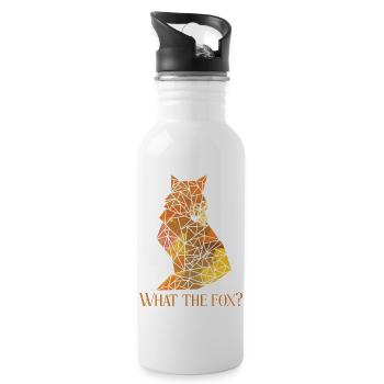 What the fox? - Trinkflasche mit integriertem Trinkhalm - Weiß - Rechts
