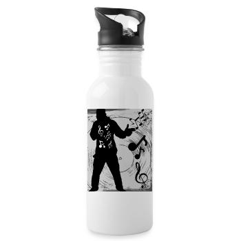 Love of Music Sheet Music - Water bottle with straw - white - Right
