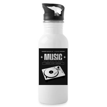DJ pult - Trinkflasche mit integriertem Trinkhalm - Weiß - Rechts