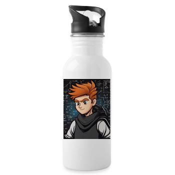 Ginger Ninja 2 - Water bottle with straw - white - Right