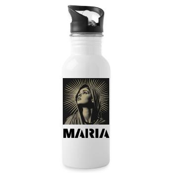 Maria - Trinkflasche mit integriertem Trinkhalm - Weiß - Rechts