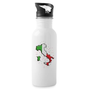Moderne Illustration von Italien - Trinkflasche mit integriertem Trinkhalm - Weiß - Rechts