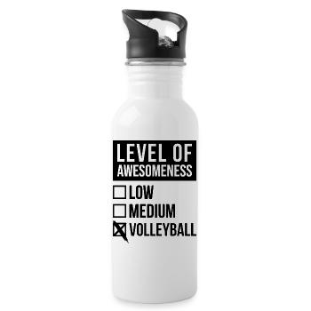 Volleyball Volleyball Volleyball - Water bottle with straw - white - Right