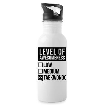 Taekwondo - Water bottle with straw - white - Right