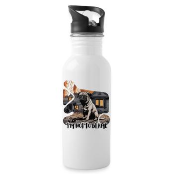 l'm not to Blame - Water bottle with straw - white - Right