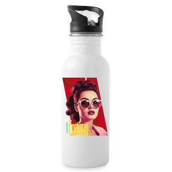 Femme Iconique - Gourde avec paille intégrée - blanc - Droite