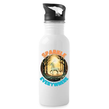 Unicorn8 - Water bottle with straw - white - Right
