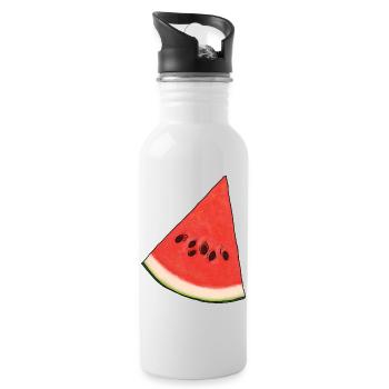 Watermelon Triangle - Water bottle with straw - white - Right