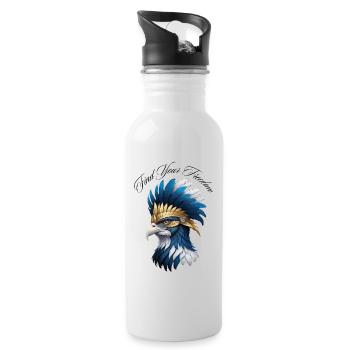 Find your Freedom - Water bottle with straw - white - Right