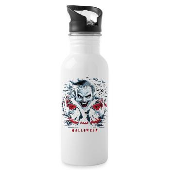 Gothic Halloween Horror - Water bottle with straw - white - Right
