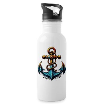 An Anchor - Water bottle with straw - white - Right