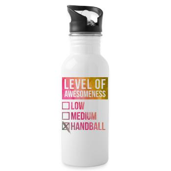 handball - Gourde avec paille intégrée - blanc - Droite