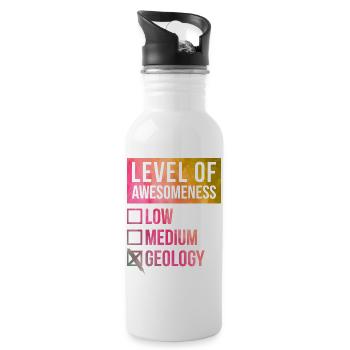 Geology - Water bottle with straw - white - Right