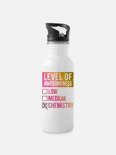 Chimie Chimie Chimie - Gourde avec paille intégrée - blanc