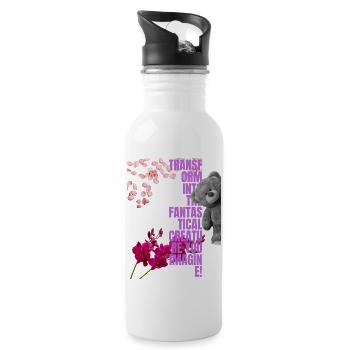 bloom - Water bottle with straw - white - Right