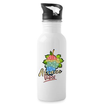 Alsace Vibes - Water bottle with straw - white - Right