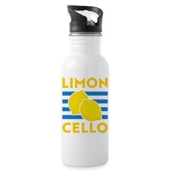 Limoncello Zitronen Tomato Girl Summer Italien - Trinkflasche mit integriertem Trinkhalm - Weiß - Rechts