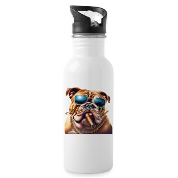 be cool - Trinkflasche mit integriertem Trinkhalm - Weiß - Rechts