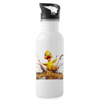 Moddererpel - Trinkflasche mit integriertem Trinkhalm - Weiß - Rechts