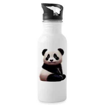 Panda - Water bottle with straw - white - Right