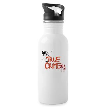 True Crime - Trinkflasche mit integriertem Trinkhalm - Weiß - Rechts