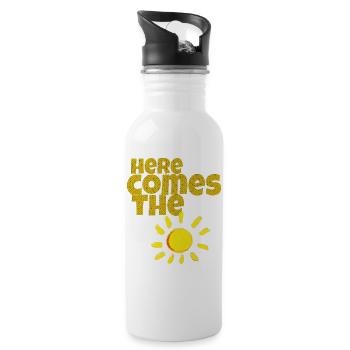 here comes the sun - Trinkflasche mit integriertem Trinkhalm - Weiß - Rechts